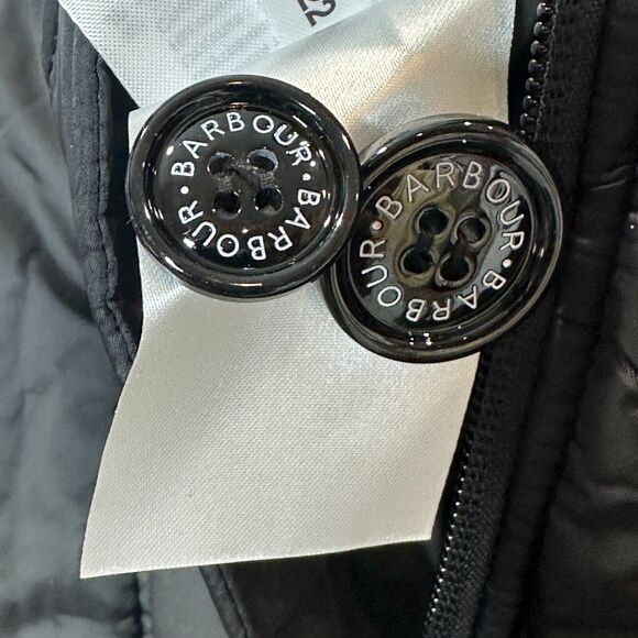 Barbour Mickley Quilted Jacket Black Ancient Full Zip Button Panel Women 2X NWT - Picture 14 of 14